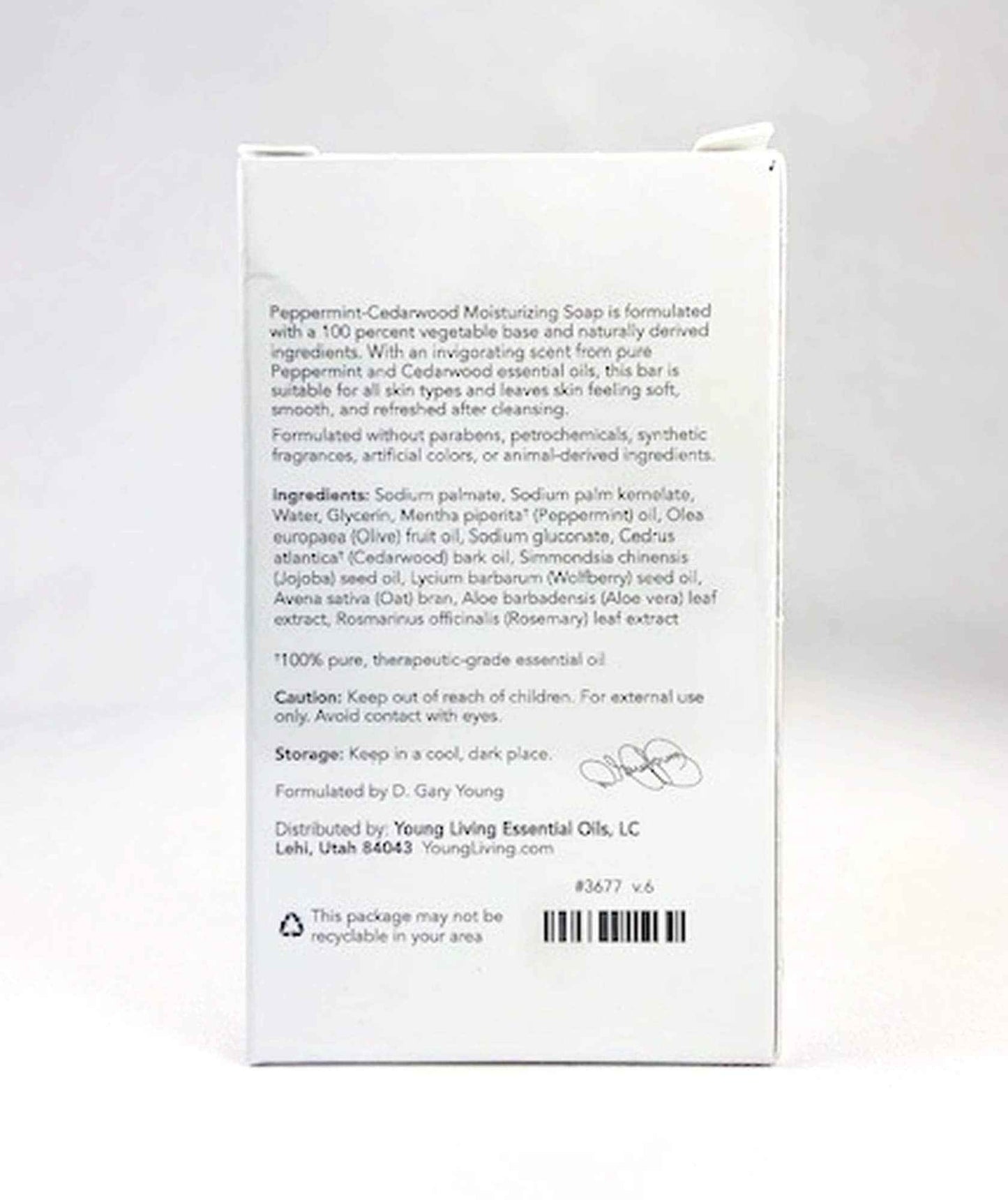 Peppermint Cedarwood Bar Soap 3.45 oz by Young Living Essential Oils