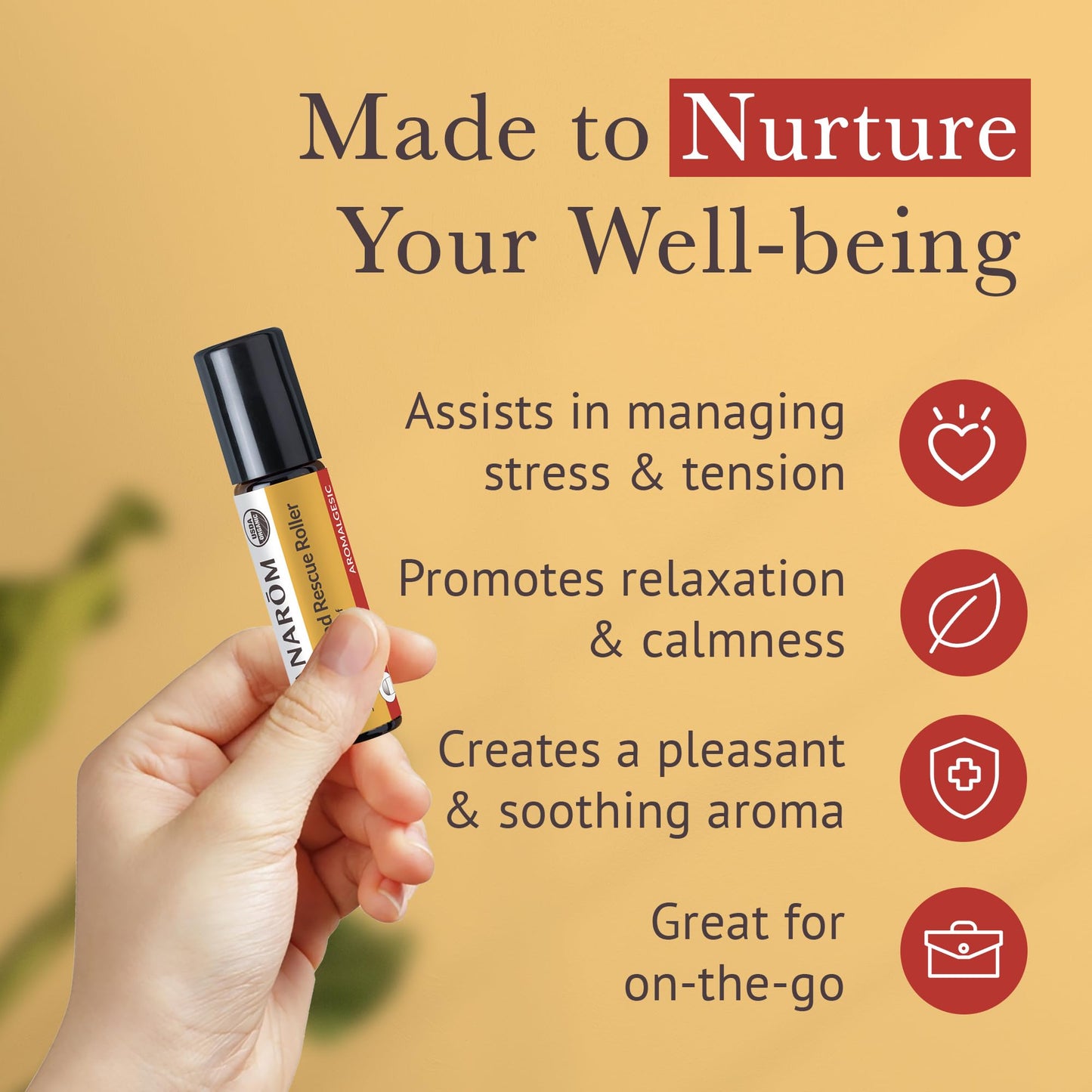 Pranarom - Heavy Head Rescue Roller 8ml - Aromatherapy with Essential Oils - Organic Blend for Tension - Warming & Cooling Effects - Easy Roll-On Application