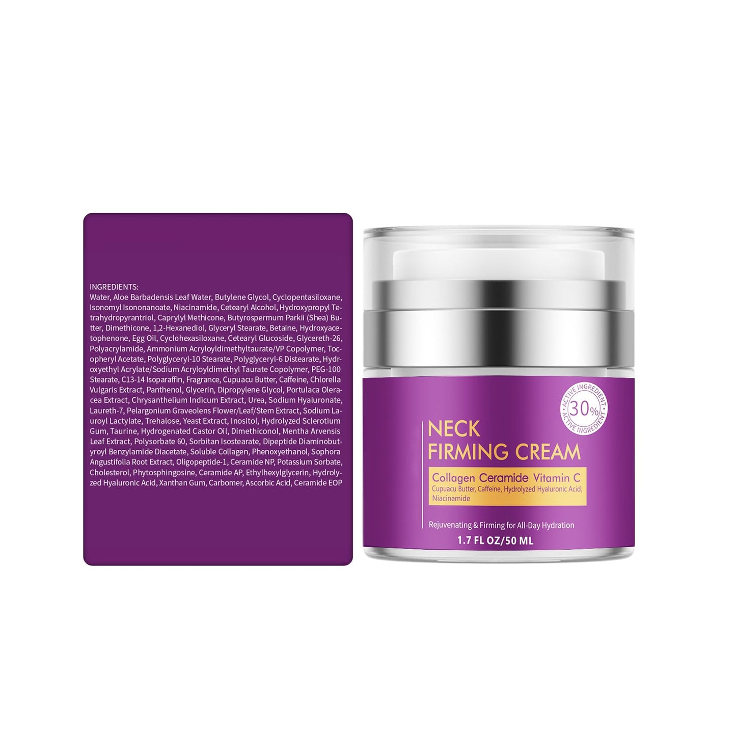 VicGFHS Neck Cream for Tightening and Firming, Wrinkle Cream for Women, Skin Tightening Cream for Face and Body, Hydrating Face Moisturizer for Aging Skin, Facial Skin Care Products 1.7 Fl Oz