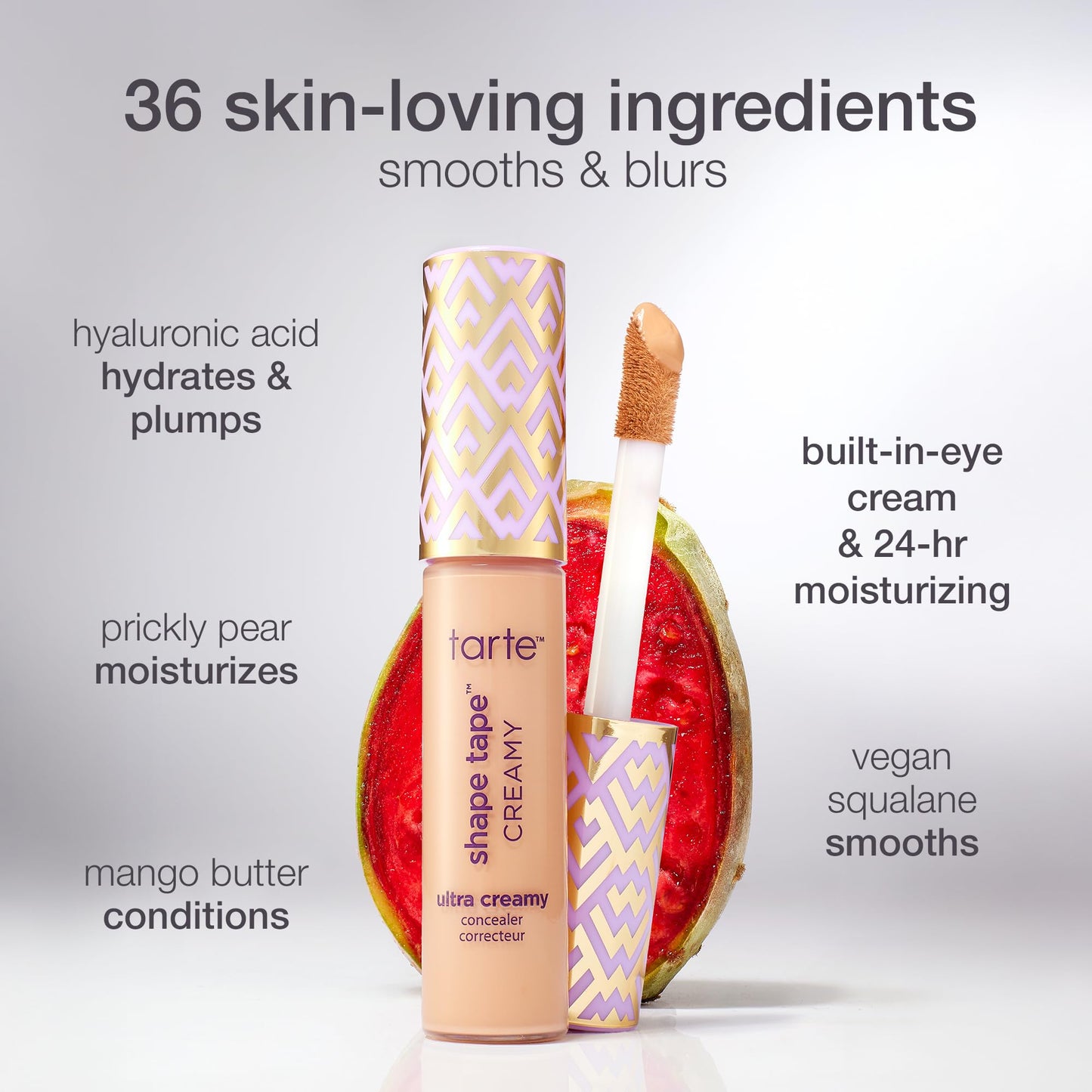 tarte shape tape creamy concealer – Full Coverage Makeup with Built-In Eye Cream, 24HR Hydrating Natural Moisturizing Matte Finish for Redness & Fine Lines, Vegan & Cruelty-Free, travel size, 60W