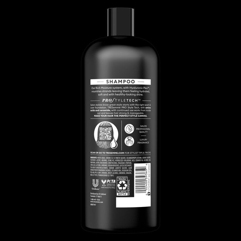 Tresemme Shampoo Moisture Rich 28 Ounce (828ml) (3 Pack)