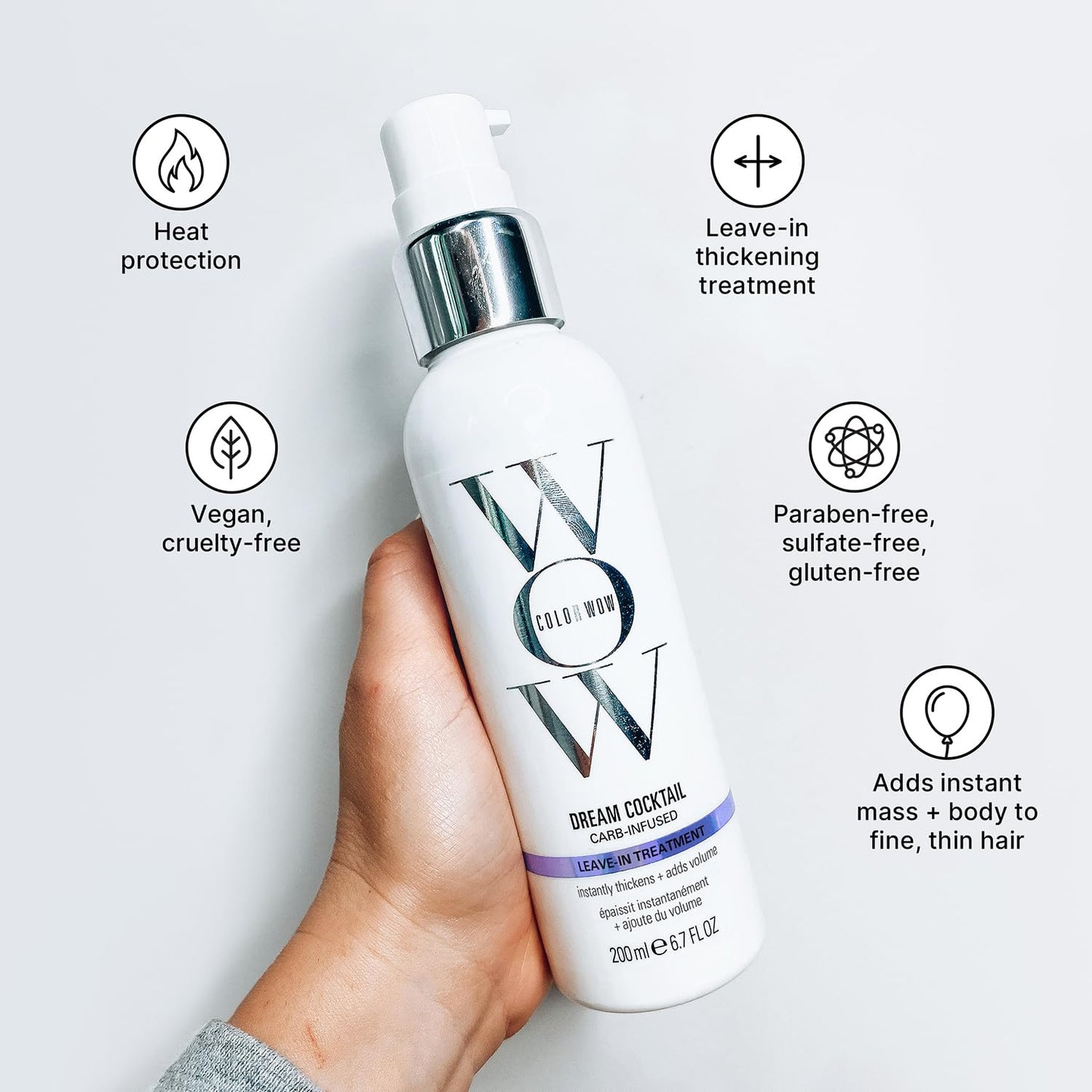 Dream Cocktail Leave-In Treatment - Carb Infused Formula for Thick, Full Hair | Heat Protection