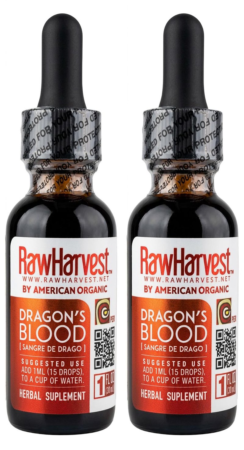 Raw Garden Dragon's Blood Original,100% Peruvian 1 Oz (2 Pack) Concentrate, Sangre De Drago, Sangre De Grado.