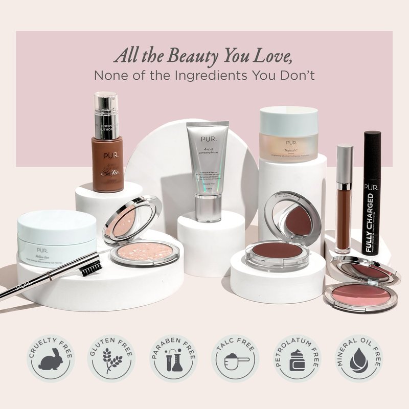 PÜR MINERALS Silky Tint Creamy Multitasking Blush Stick with Peptides, Berry Best - Blush Stick with Natural, Healthy-Looking Glow & Ultra-Creamy Finish - Professional Makeup