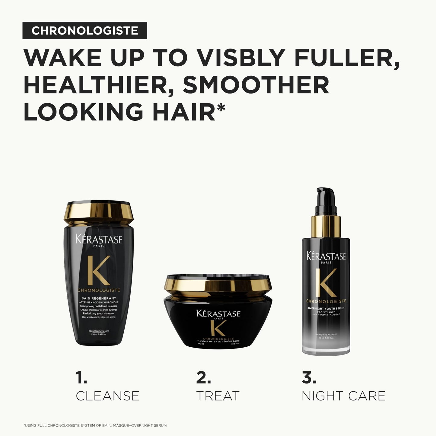Kerastase Chronologiste Régénérant Shampoo For Dull & Sensitized Hair Types - Hydrates and Strengthens Hair, Revitalizes Hair & Scalp, With Hyaluronic Acid & Vitamin E, 8.5 Fl Oz