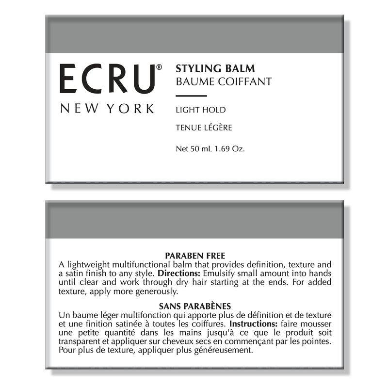 ECRU New York Styling Balm, Flexible Hold Hair Wax, Styling Cream, Texturizing Hair Products, Travel Size Pomade, 1.69oz