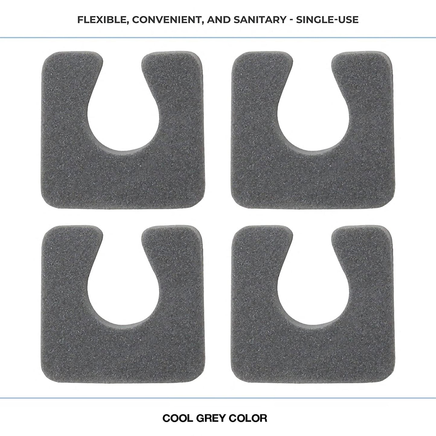 ForPro Sole Toe Separators - Black Luxurious Foam Separators - Individual Toe Separators for Pedicures – 144-Count