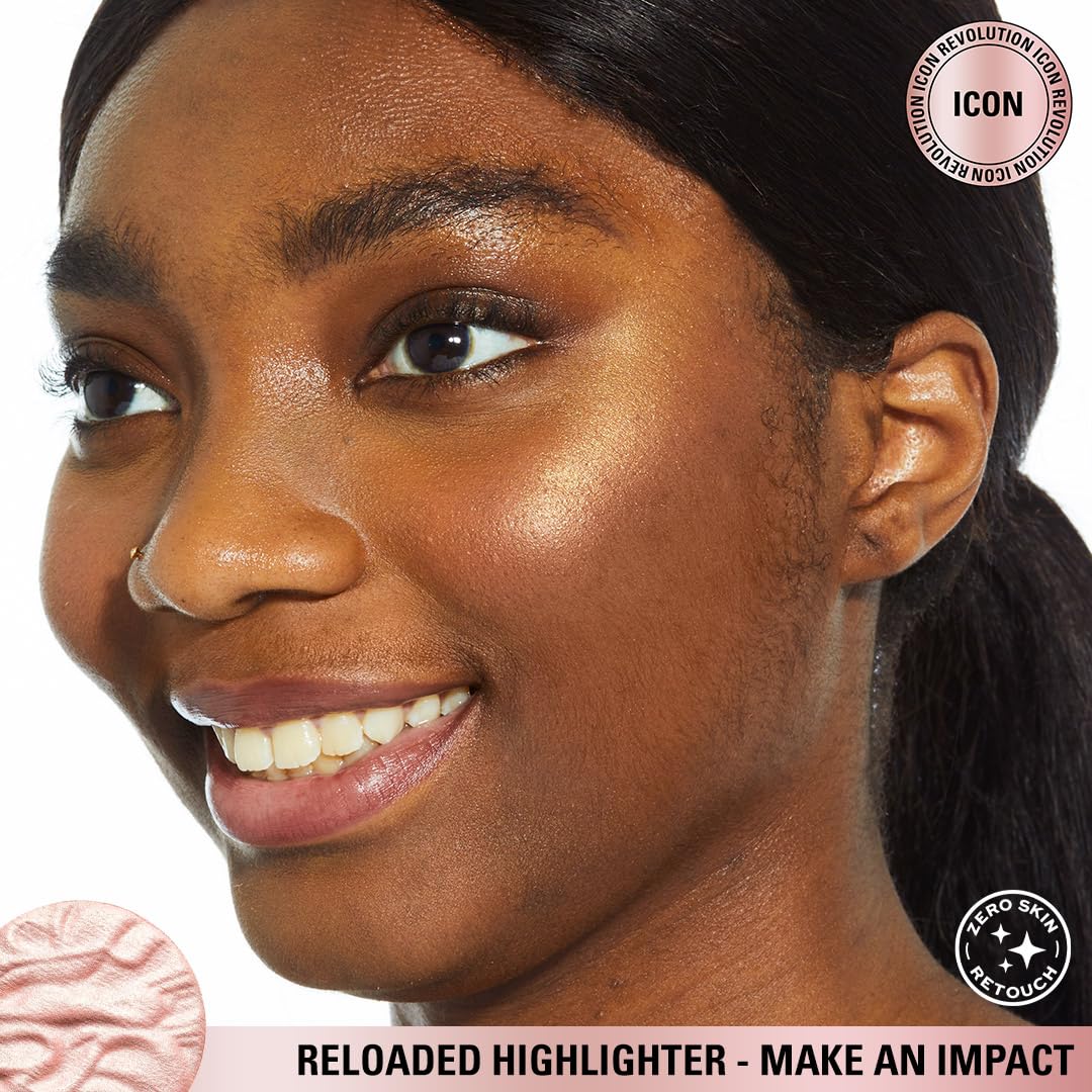 Revolution, Reloaded Pressed Powder Highlighter, Intensely Pigmented for a High Impact Dewy Finish, Dare to Divulge, 0.22 Oz
