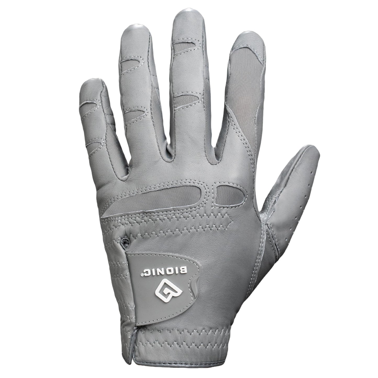 Men's StableGrip with NaturalFit 2.0 Golf Glove with Dual Expansion Thumb for Best Fit - Premium Cabretta Leather… (Gray, Medium/Large, Left)