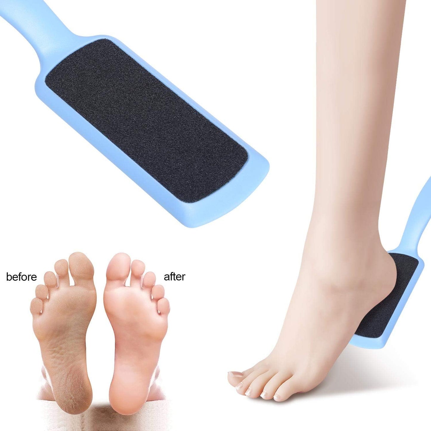 3 Pieces Colossal Foot Files Kit Foot Scrubber Foot Rasp and Double-Sided Heel Files Pedicure Tools Callus Remover Stainless Steel Feet Scraper Foot Grater for Dead Skin