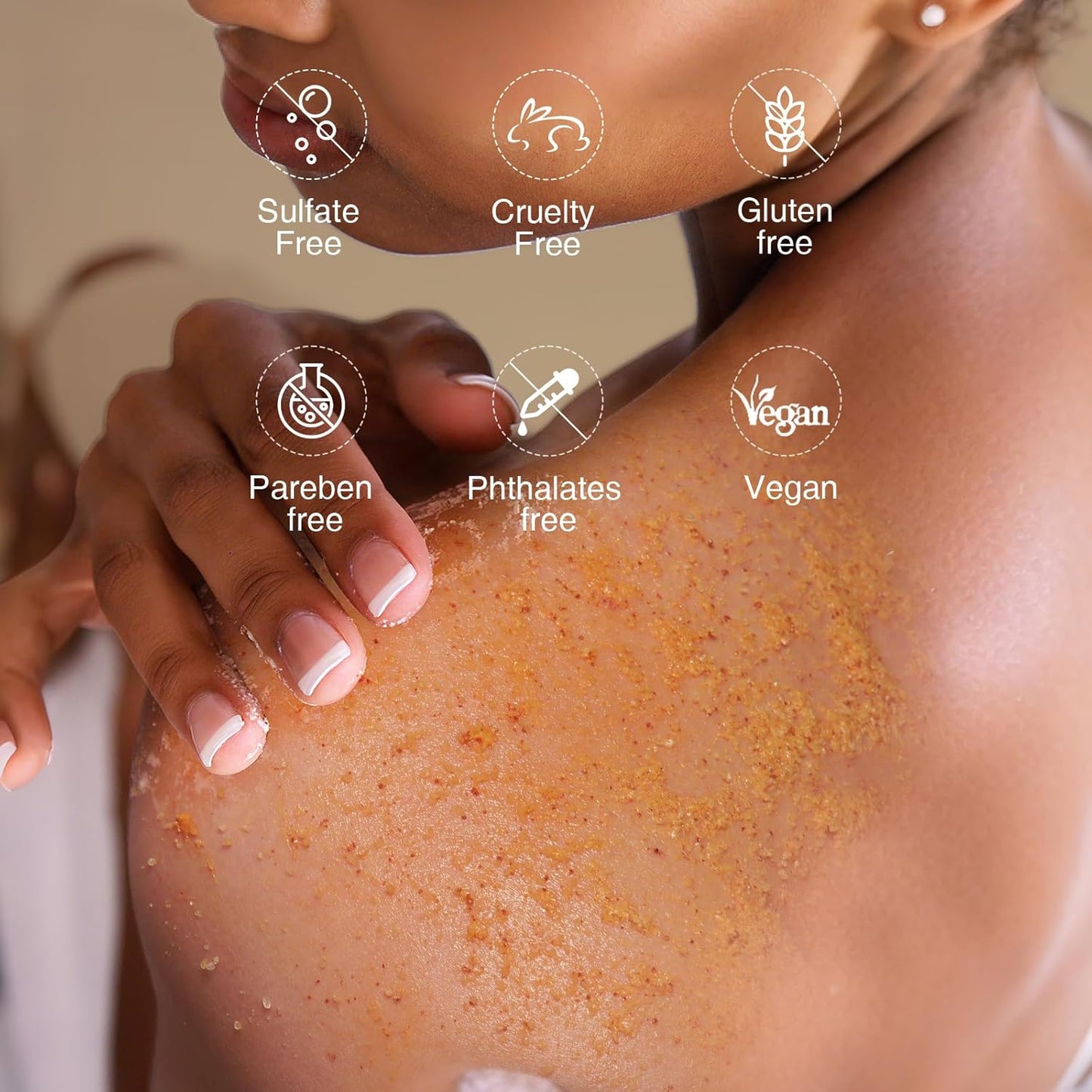 Turmeric Body Scrub - Exfoliating Vitamin C & Collagen Formula | Natural Dead Skin Remover for Smooth Skin