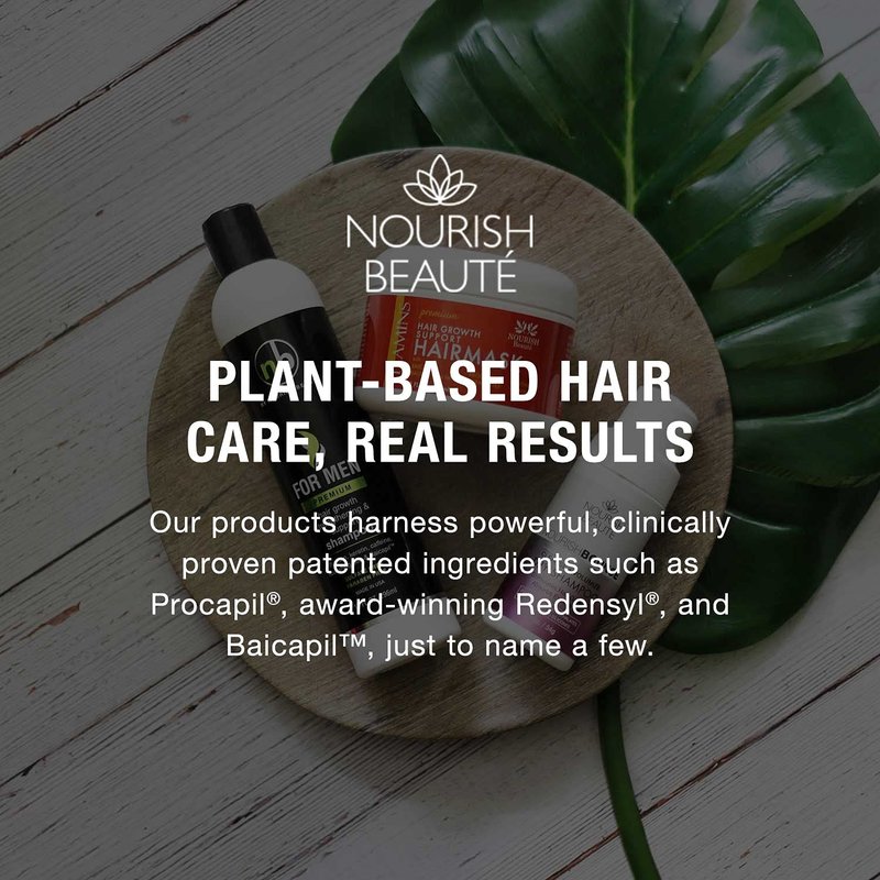 Nourish Beaute Hair Growth Conditioner - All Natural with DHT Blockers, Biotin, Botanicals - All Hair Types, Hair Regrowth & Thickening, Hair Loss Treatment for Men & Women, No Minoxidil or Drugs