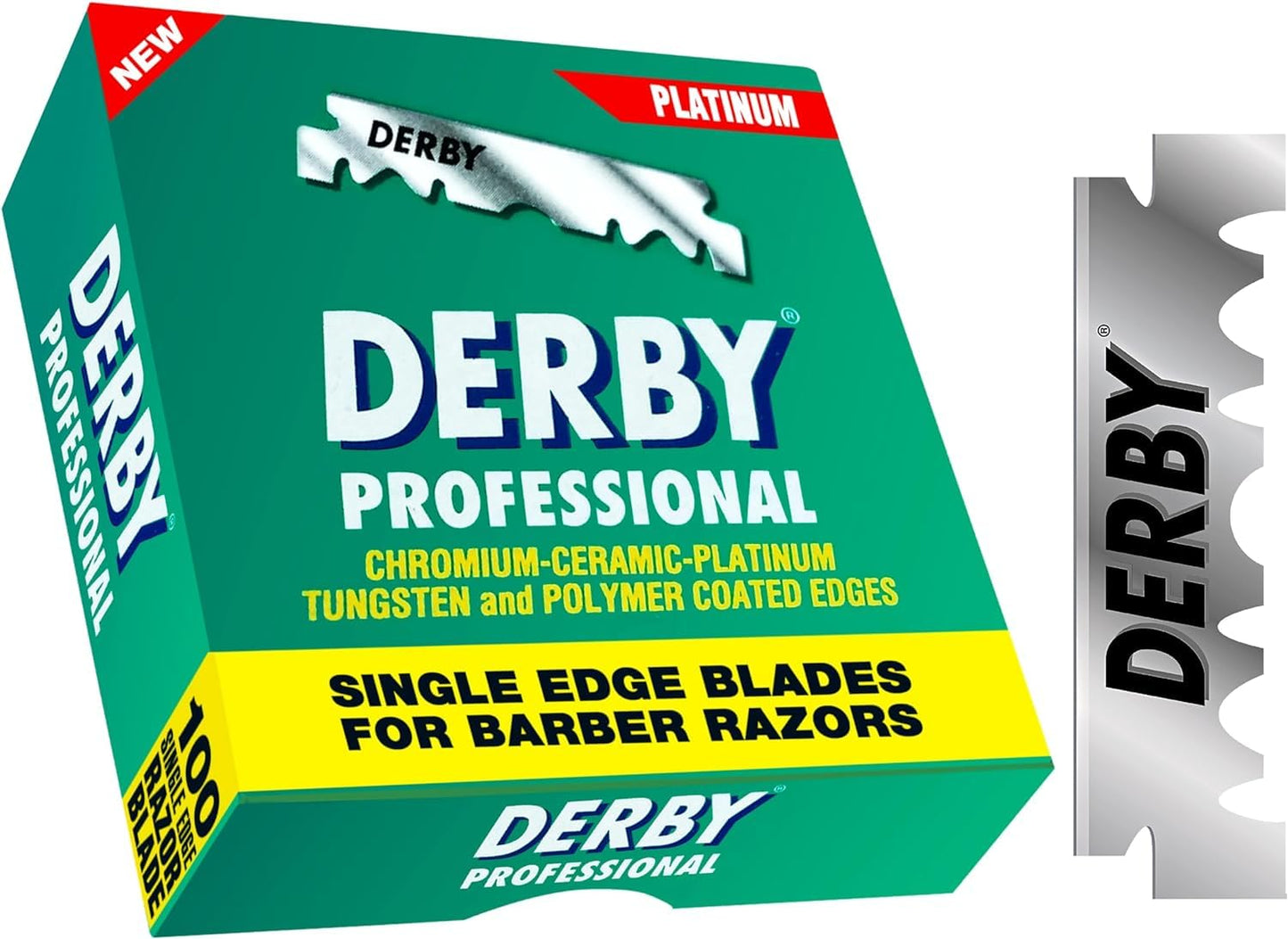 Derby Professional Single Edge Razor Blades, 100 Count