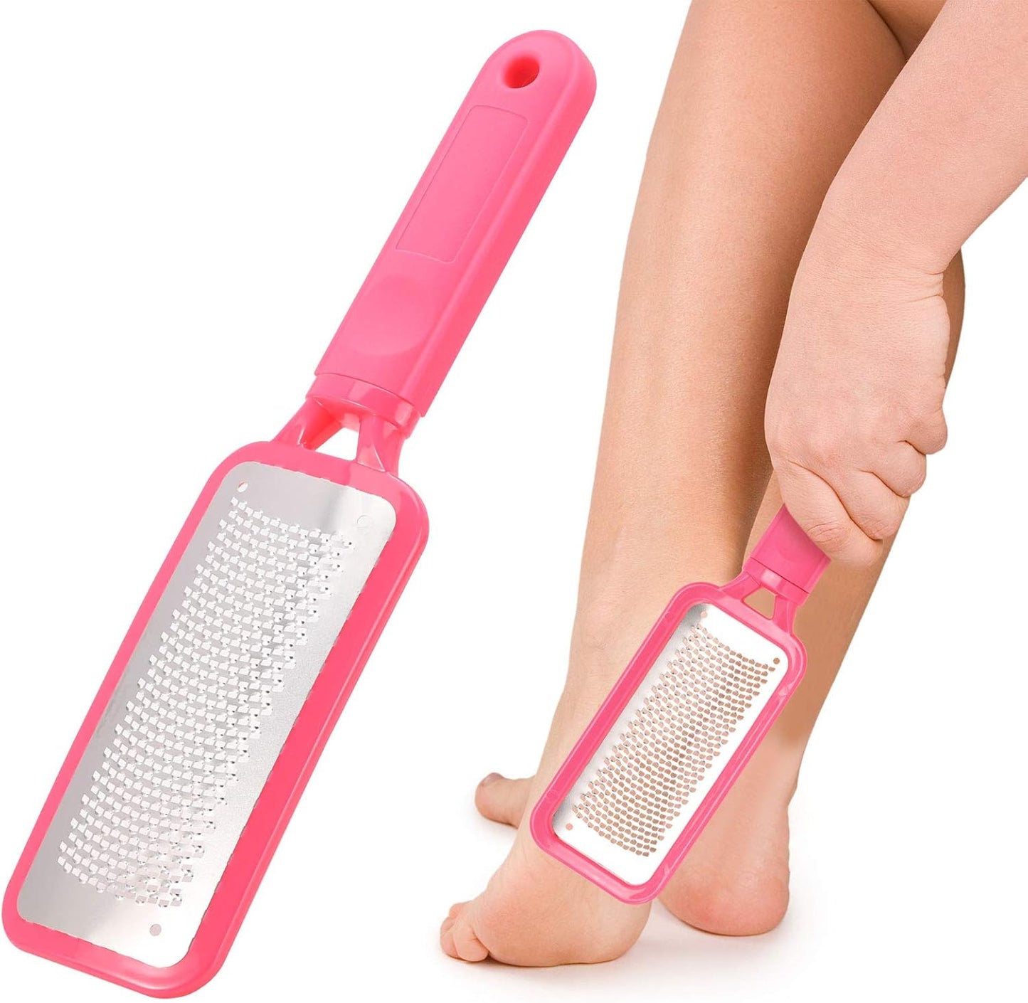 3 Pieces Colossal Foot Files Kit Foot Scrubber Foot Rasp and Double-Sided Heel Files Pedicure Tools Callus Remover Stainless Steel Feet Scraper Foot Grater for Dead Skin