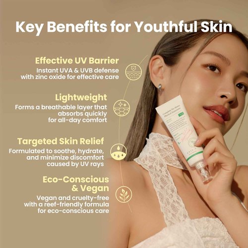 AXIS-Y Complete No-Stress Physical Sunscreen V3 - SPF 50 Mineral Sunscreen with 2% Niacinamide, Zinc Oxide Sunblock for Broad Spectrum Sun Care - Vegan Korean Skin Care -1.69 fl. oz.