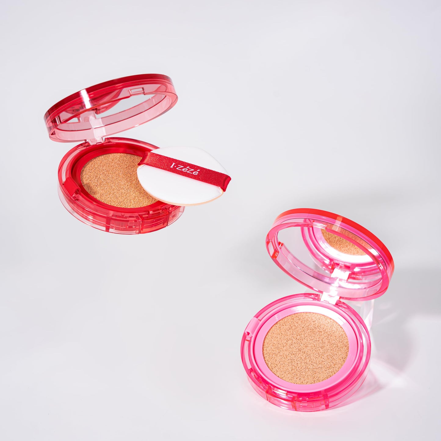IZEZE Love Me Cushion 0.49 oz, 14g (#21 Light Nude) | Glow Finish, High Coverage, Makeup Cushion for All Skin Types
