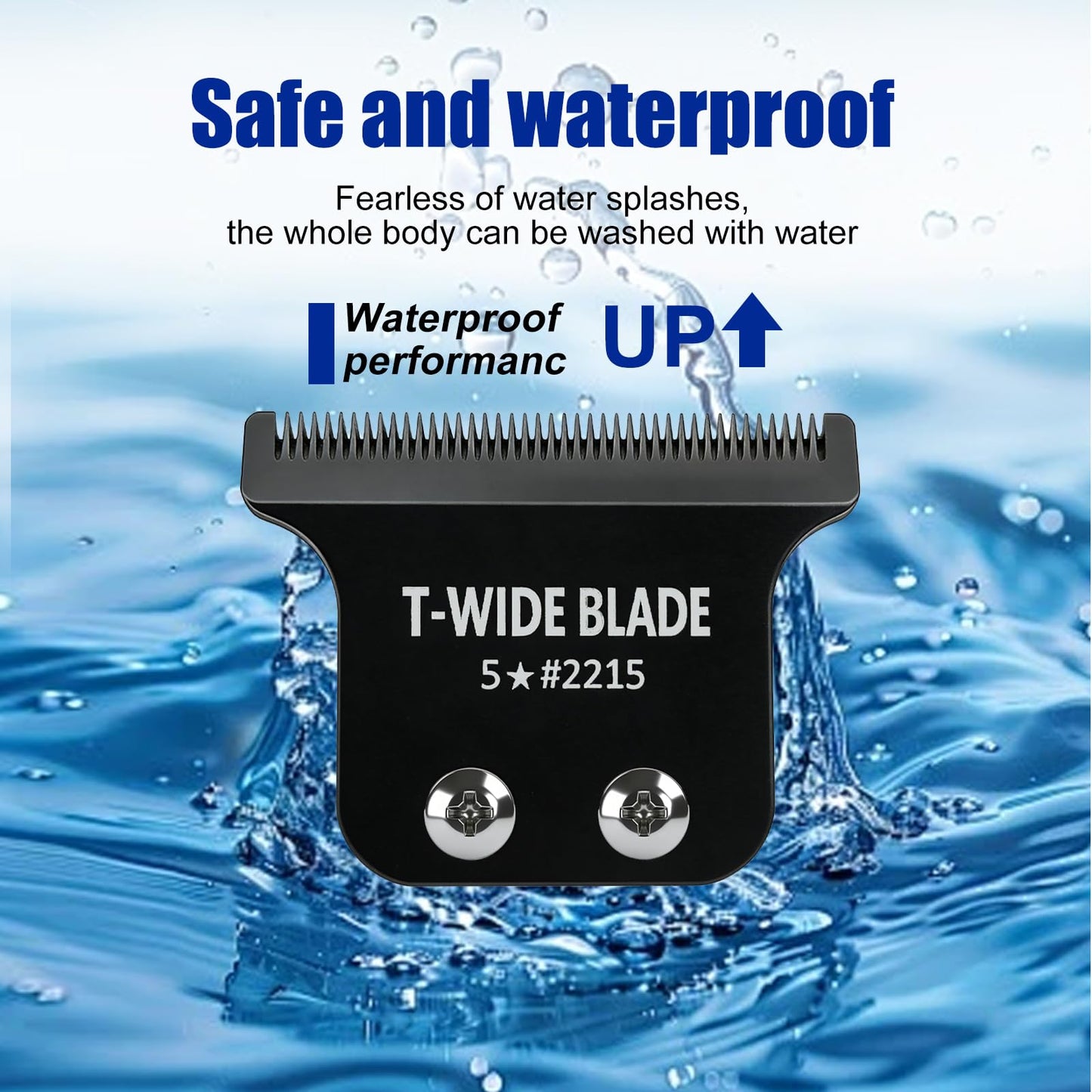 Black 2215 Replacement T Wide Blades for Wahl 5 Star Detailer Li Trimmer