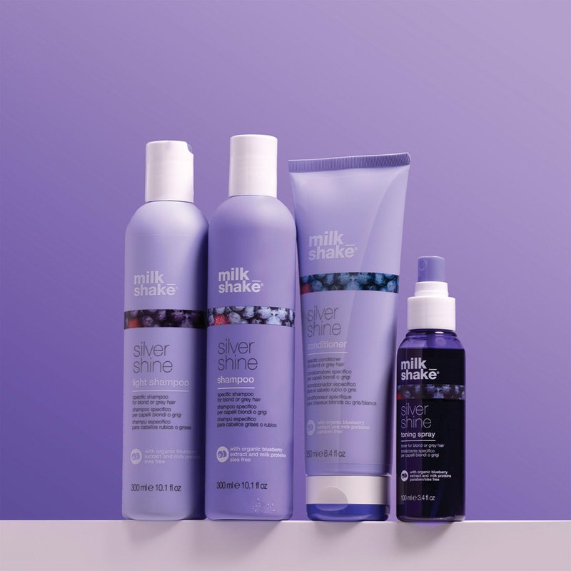 milk_shake Silver Shine Toning Spray - Platinum Hair Violet Pigment Spray | Counteracts Unwanted Yellow/Golden Tones| Strengthens and Hydrates | 3.4 fl oz (100 ml)