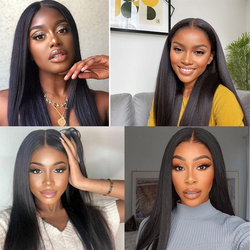 FEHOKA Brazilian 2x6 HD Lace Closure Straight Lace Closure 100% Virgin Human Hair Closure Natural Hairline Middle Part Kim K 2 By 6 Closure With Baby Hair (16 Inch, 2x6 Closure)