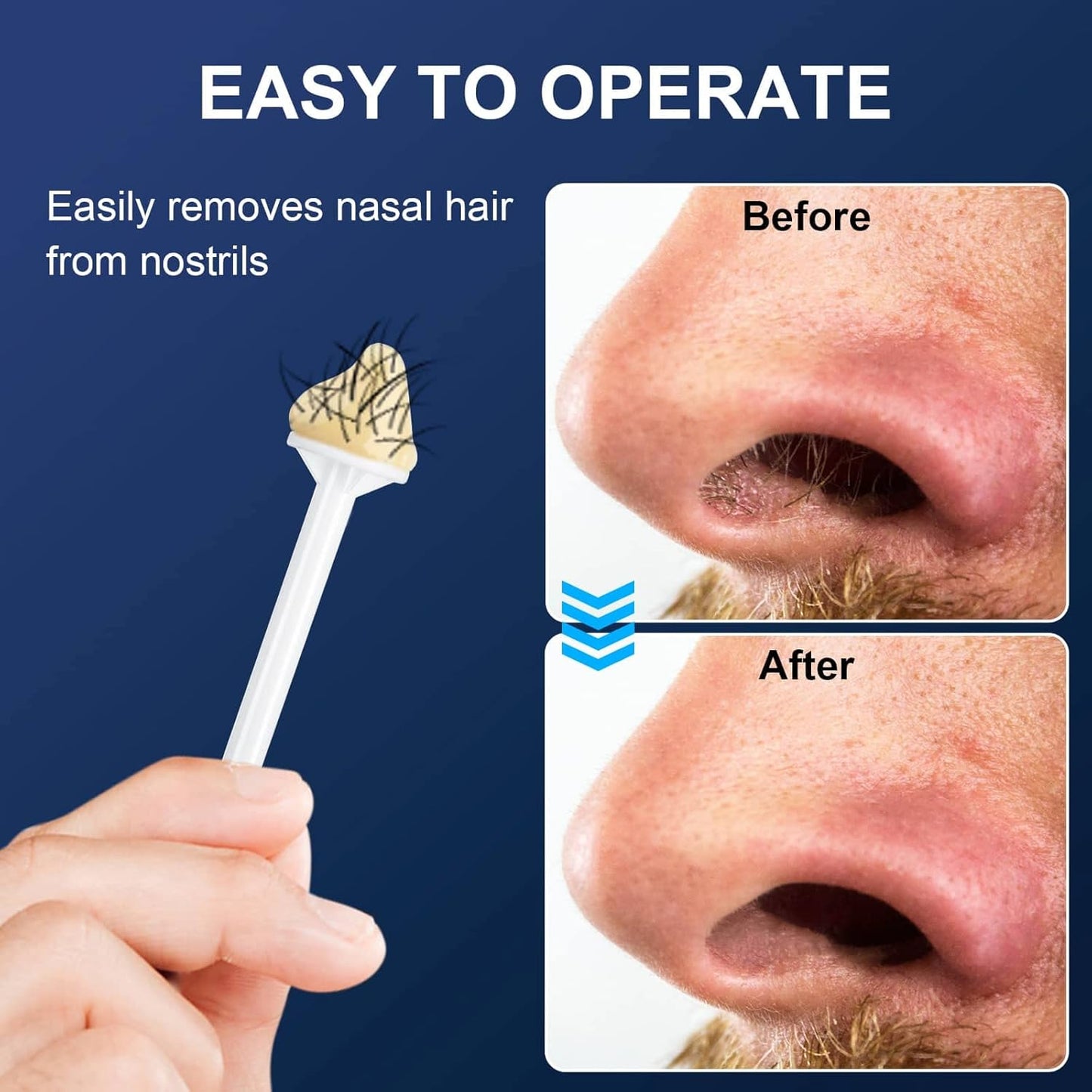 60 Pieces Plastic Wax Applicator Wands with Disposable Spatulas for Nose Hair Removal and Nostril Cleaning