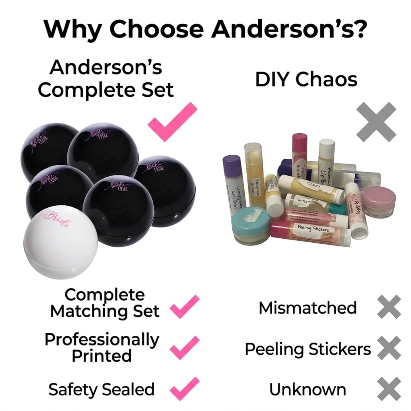 Bride Tribe Lip Balm Set - 6 Moisturizing Balms for Bridal Party Gifts | Perfect Wedding Favors