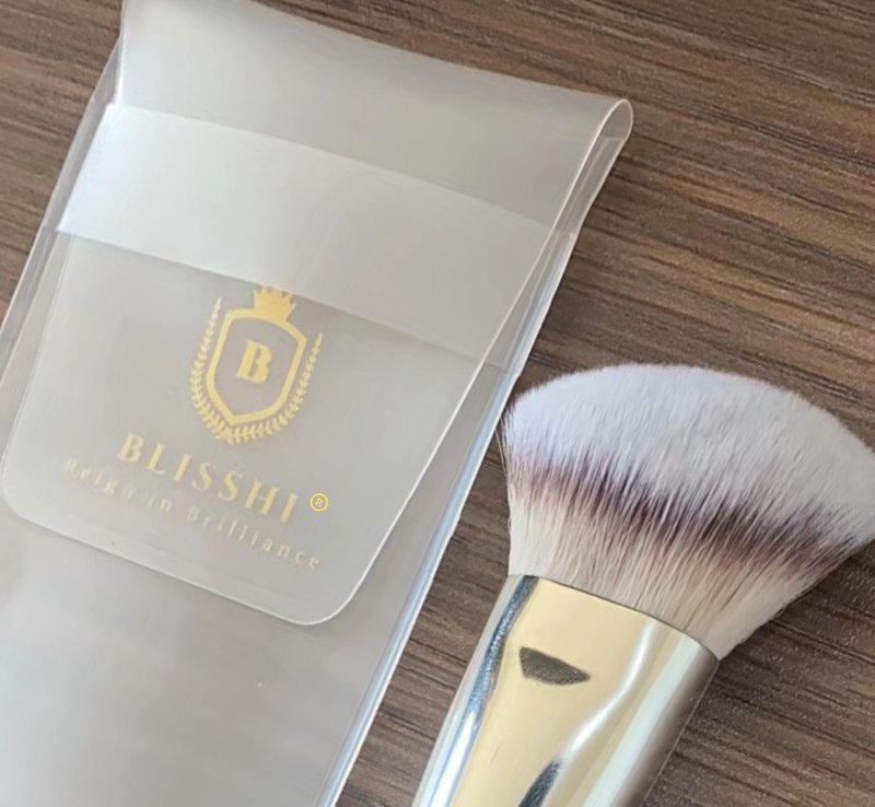 BLISSHI-Foundation Brush- Contoured makeup Brush-Perfect for Cream and Liquid Foundation Application-Blushing-Bronzer-Ideal for Blending and Highlighting Face Brush
