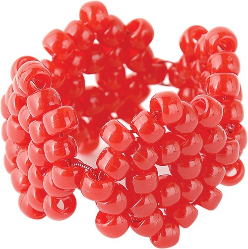 The Beadery 6 by 9mm Barrel Pony Bead, Red, 900-Pieces