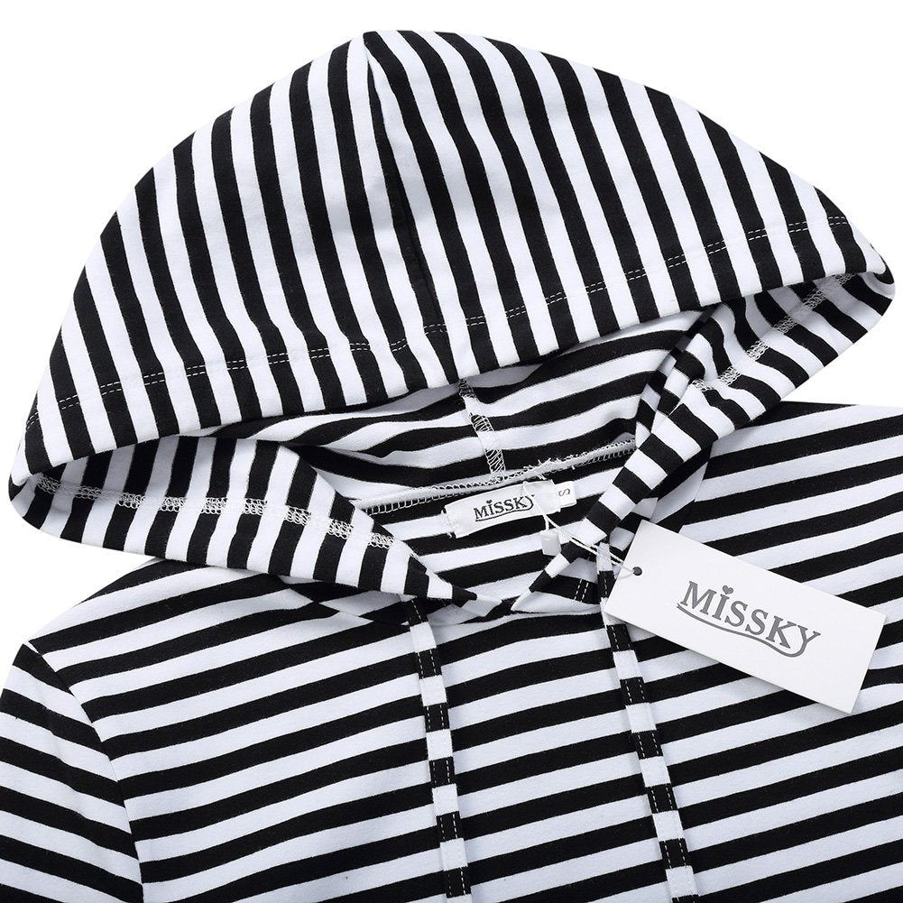 MISSKY Women's Casual, Black&White