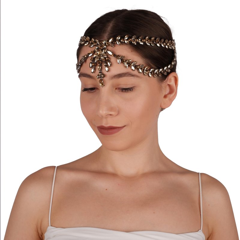 LIMELIA Bride Pediment for Henna Wedding | Glitter Bridal Hair Accessories, Crowns for Birthday Pageant Costume Party | Sultan Design - Black Honey