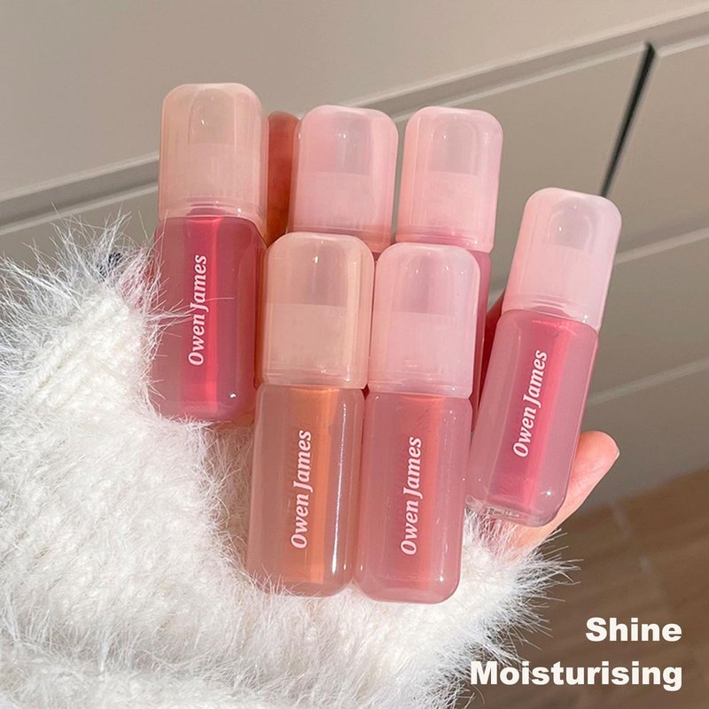DENESTUP 4 Colors Hydrating Lip Gloss Set, Jelly Liquid Lipstick Shine Glass Finish Smooth Soft Moisturizing and Glossy Lip Gloss Pink Lipgloss Lip for Women