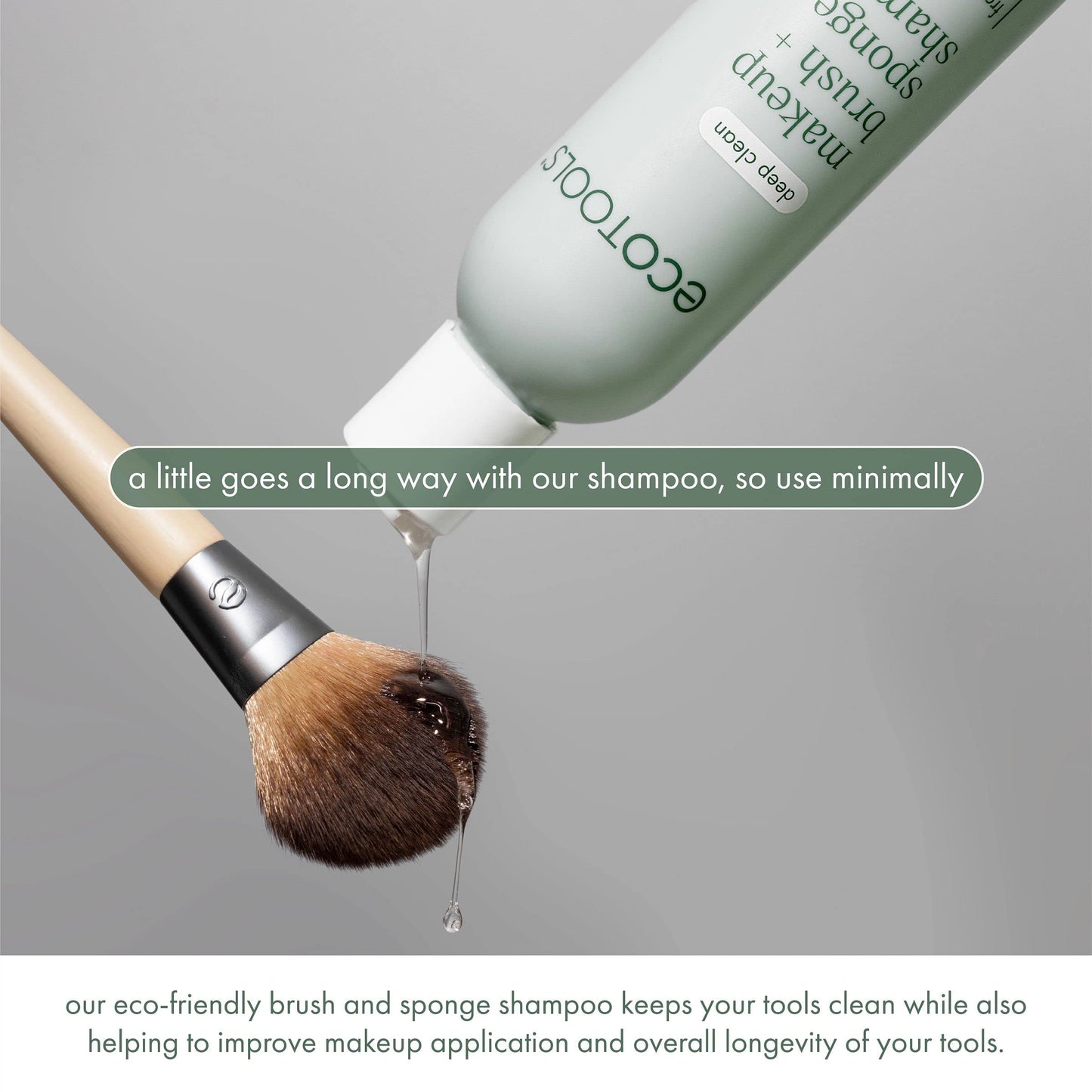 EcoTools XL Makeup Brush Cleanser, Sponge Shampoo, Fragrance-Free, 16 Fl Oz
