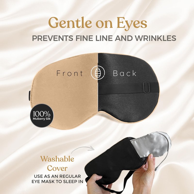 Heated Eye Mask for Dry Eye Relief - Stye Treatment, Warm Compress for Sinus, Electric Warming Patch With Moist Heat - Black