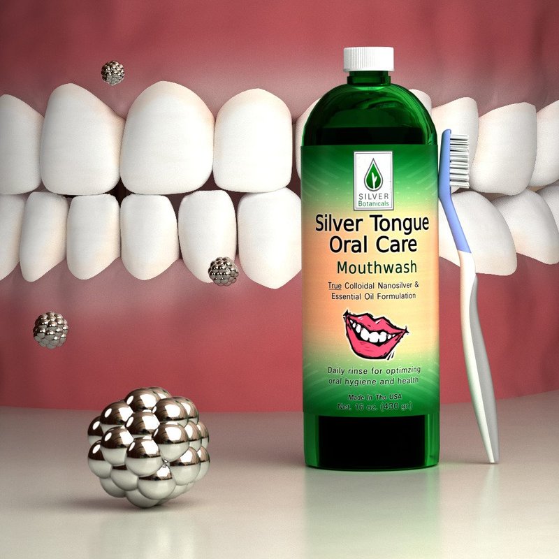 Silver Tongue Oral Care - All Natural Colloidal Silver Mouthwash, 32 fl oz