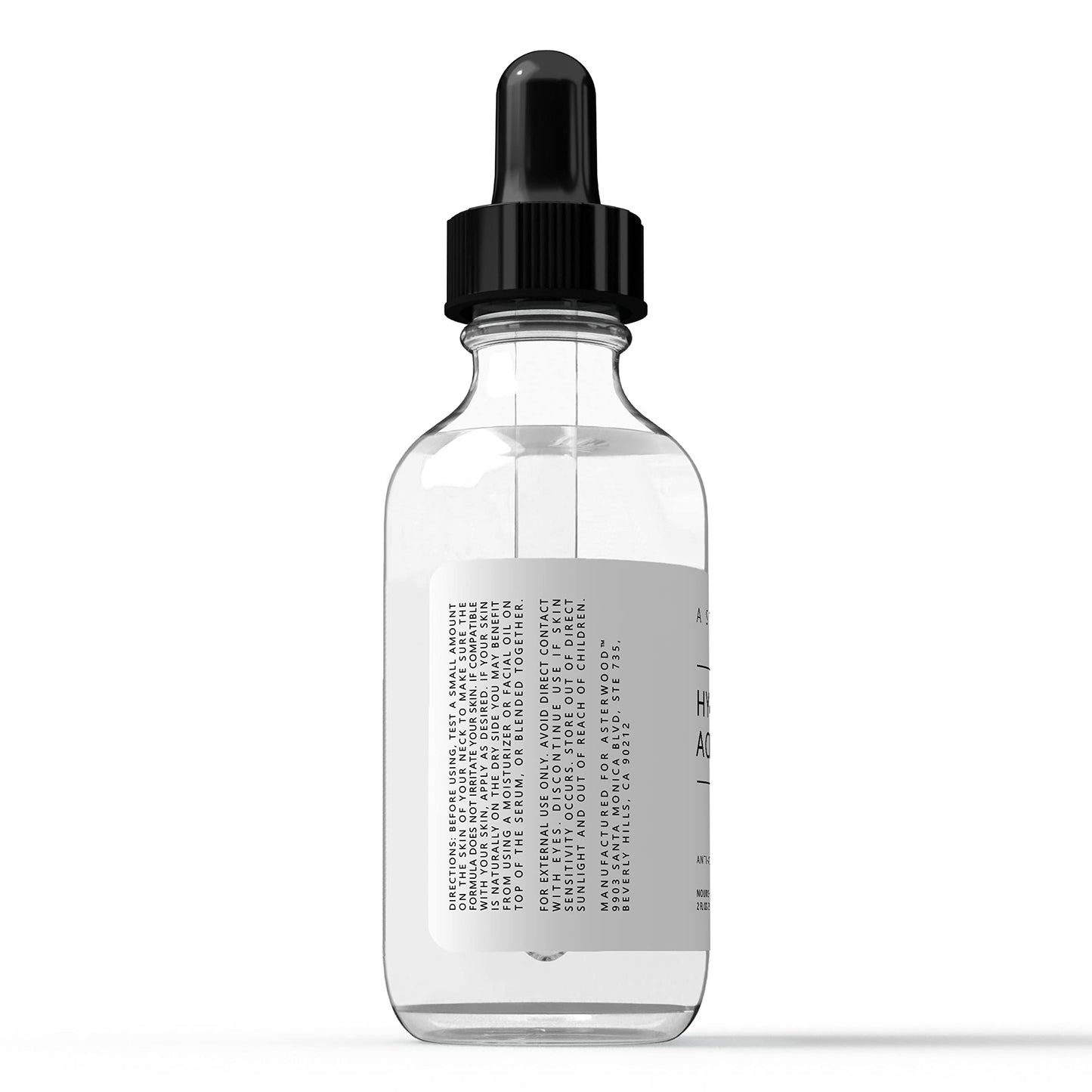 Asterwood Pure Hyaluronic Acid Serum for Face - Plumping, Anti-Aging, Hydrating - Fragrance-Free - 2 Fl Oz