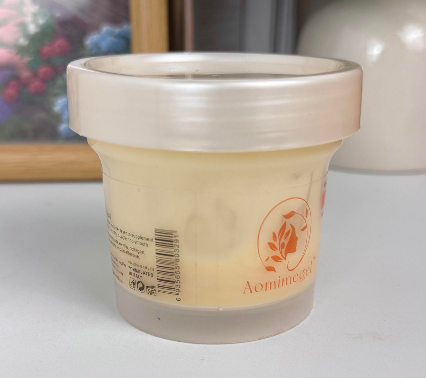 Aomimegel Collagen Hair Mask,Deep Repair Conditioning Argan Oil Hair Mask for Damaged Hair Treatment, Deep Conditioner Hydrating Hair Masque for All Hair Types 3.38 oz 100ml