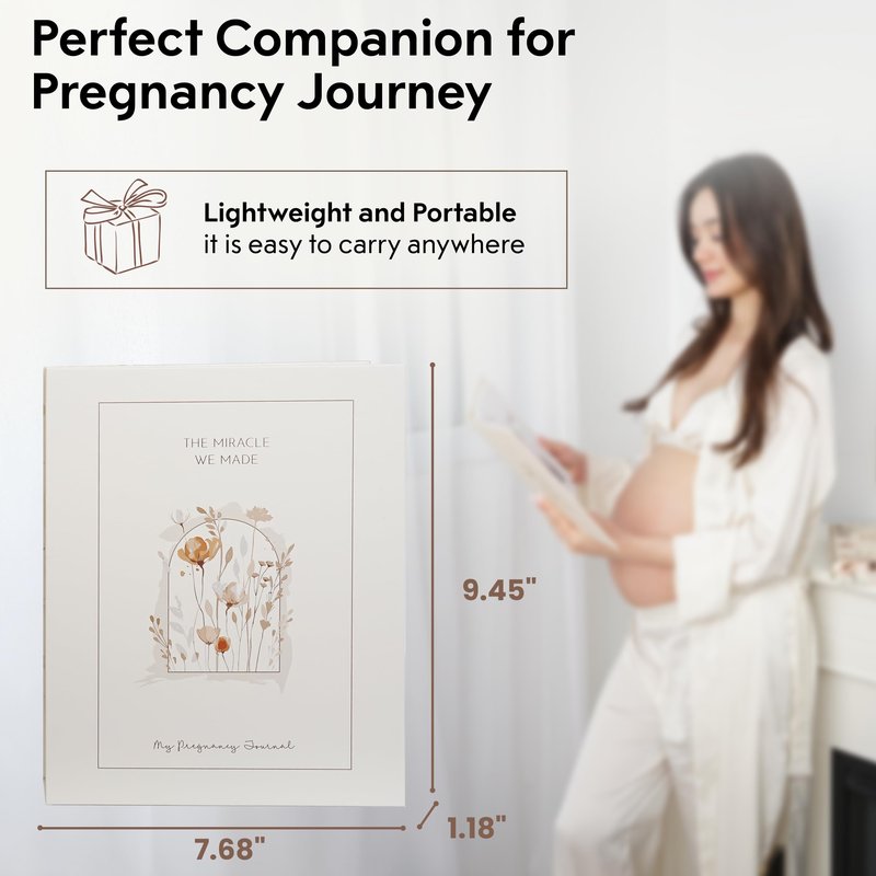 Pregnancy Journal for Moms-to-be: A Keepsake Memory Book and Tracker for Expecting Women, Organized Diary and Album to Record Baby and Moms Journey, Growing Milestones, and First Moments, 118 Pages