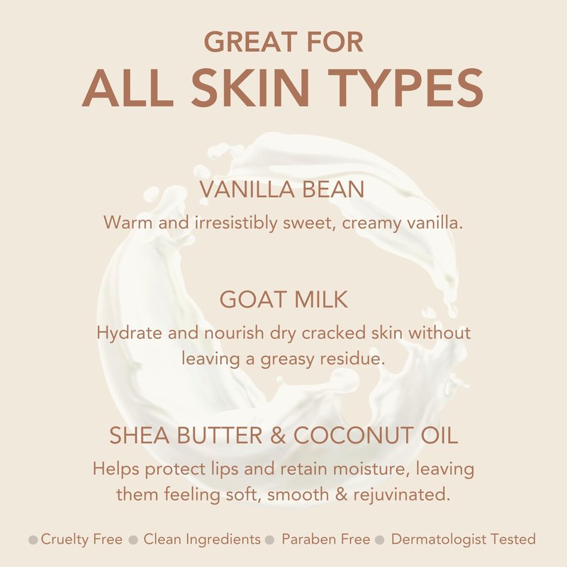 Dionis Goat Butter Overnight Lip Mask & Vanilla Bean Lip Balm Set (Pack of 2)