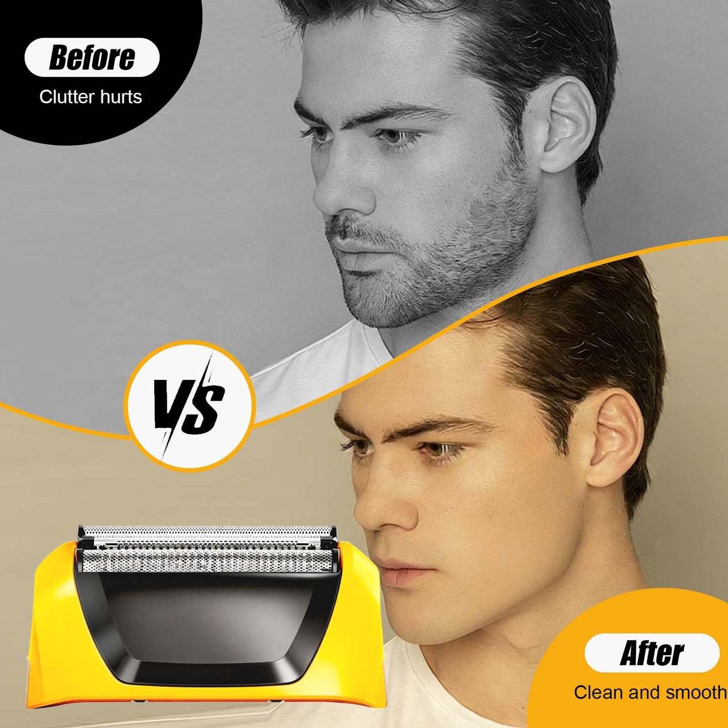 Shaver Replacement Foil Head for Wahl Yellow Lifeproof Foil Shaver Series 7061 Model 7045-100.2 Count