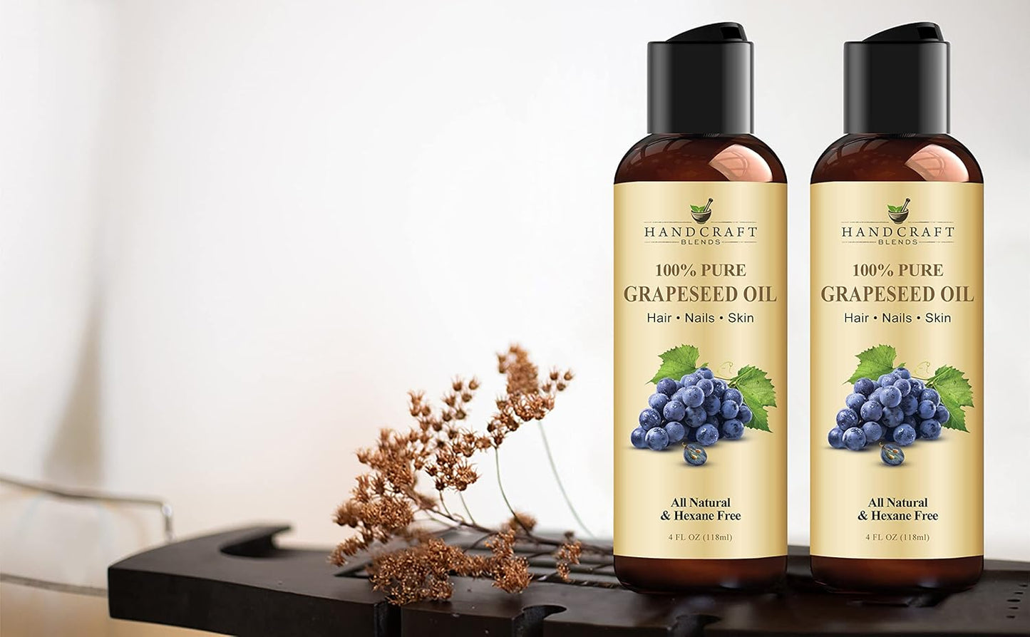 Handcraft Blends USDA Organic Jojoba Oil - Cold-Pressed 4 Fl Oz - 100% Pure and Natural - Premium Grade Carrier Oil for Skin and Hair - Hair and Body - Massage - Hexane-Free