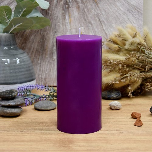 6 Inch Purple Pillar Candle