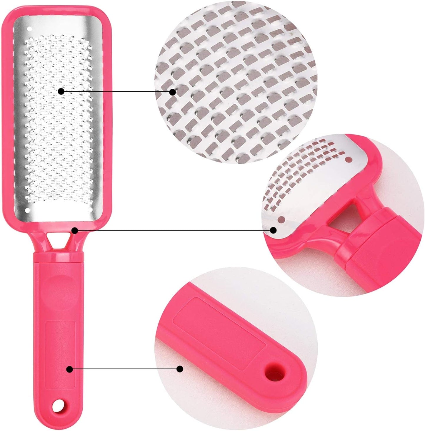 3 Pieces Colossal Foot Files Kit Foot Scrubber Foot Rasp and Double-Sided Heel Files Pedicure Tools Callus Remover Stainless Steel Feet Scraper Foot Grater for Dead Skin