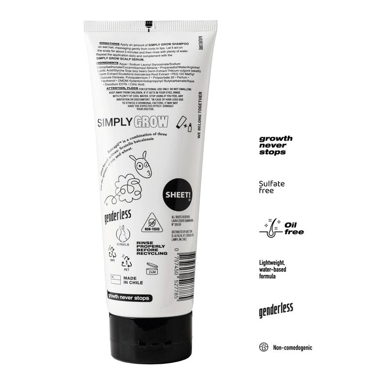 Sheet - Hair Growth Treatment Shampoo & Serum Kit - 8.45 fl oz shampoo + 2 fl oz tonic - 3% Baicapil complex - Water-based sulfate-free formula for fuller-looking hair