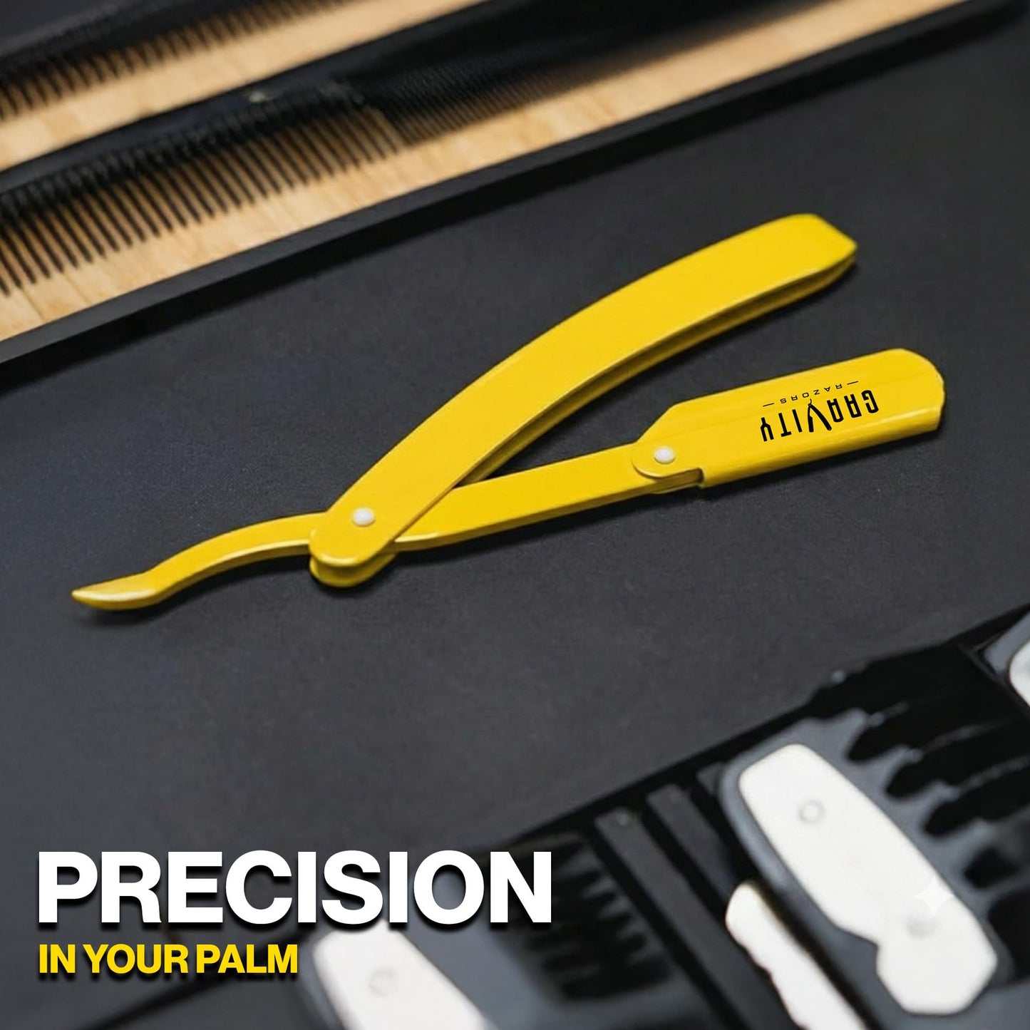 Professional Straight Razor - Ultra Exposed Straight Razor Kit with 10 Gravity Premium Blades, 2mm Exposed ("The OG")