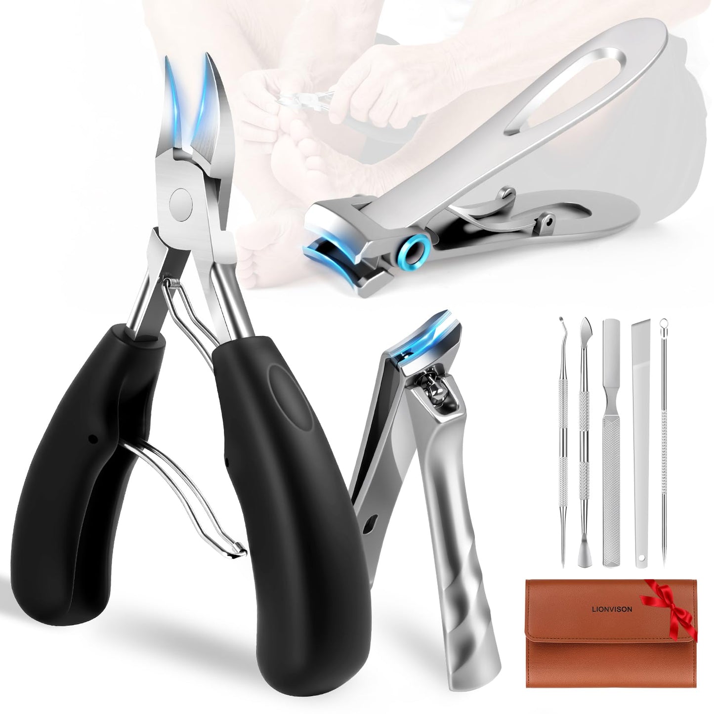 LIONVISON Ingrown Toenail Removal Kit: Thick Toenails in 3S & 70% Faster