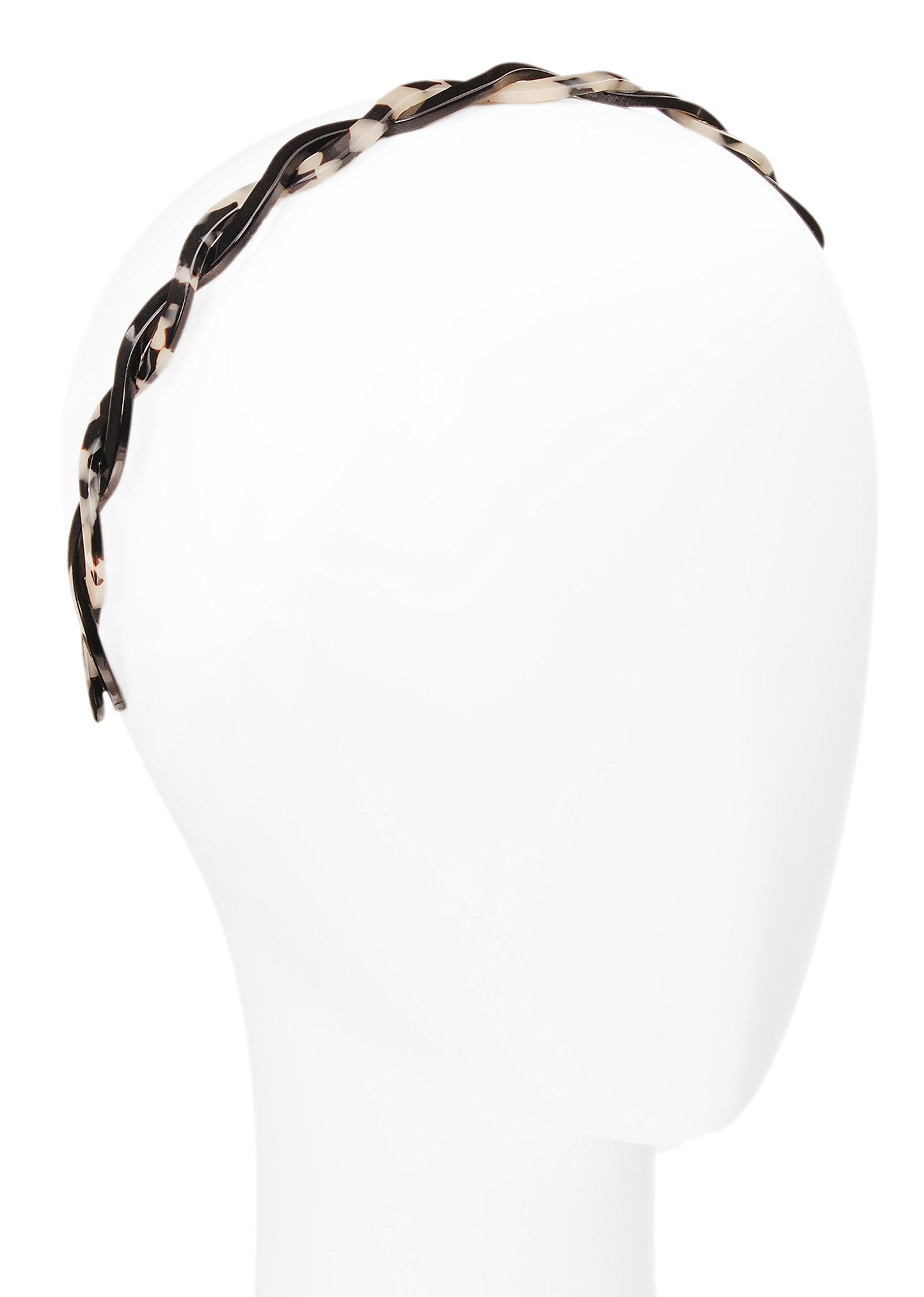 France Luxe Two Tone Twist Ultracomfort Headband - Black/Ivory Tokyo