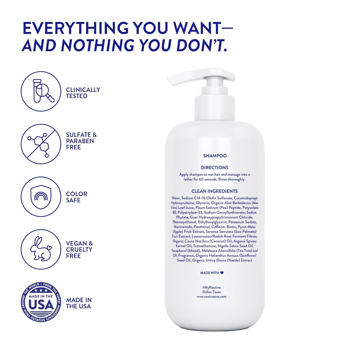 Anti-Thinning Volumizing Shampoo - Biotin & DHT Blockers for Thinning Hair | 14 oz Rose Hips