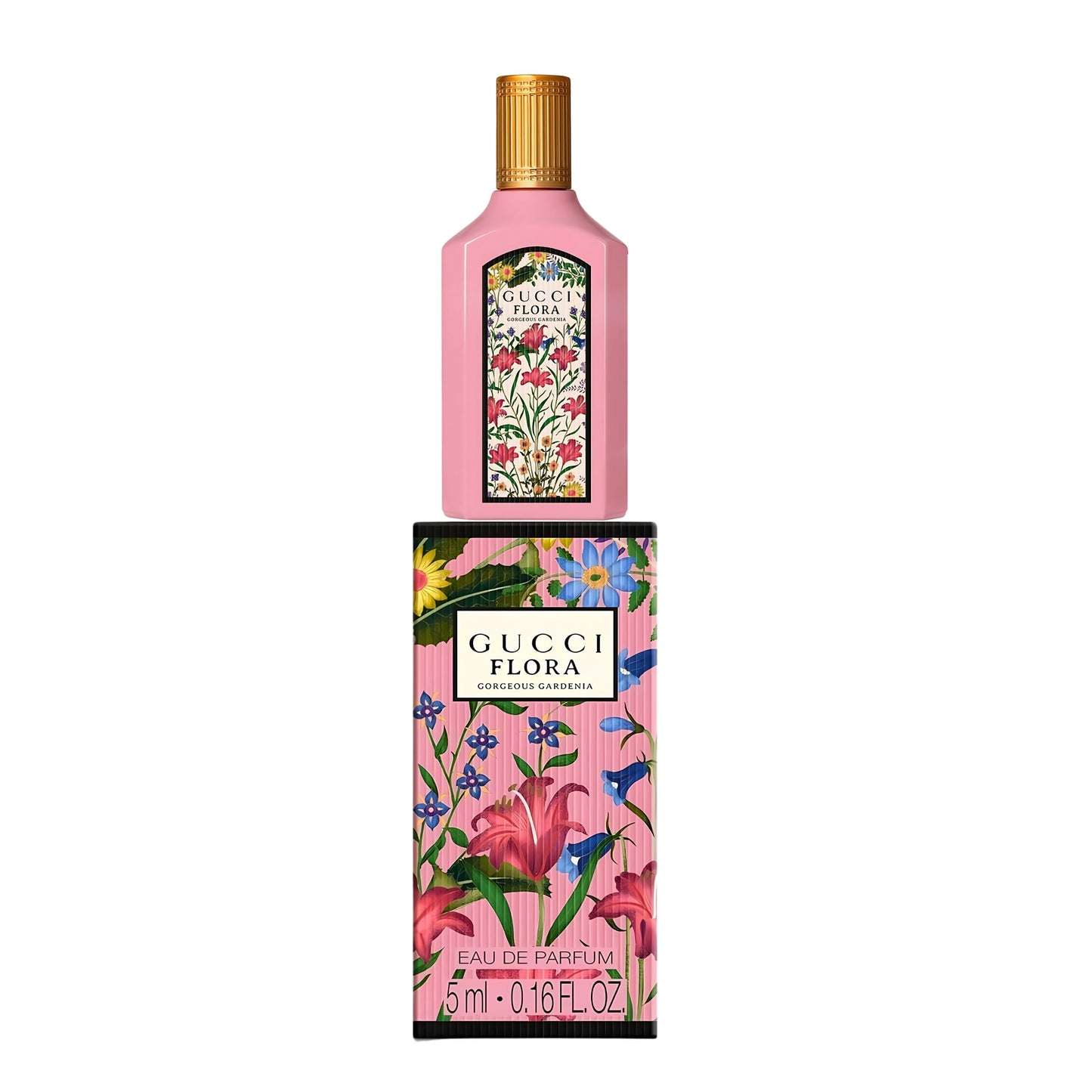 Gucci Flora Gorgeous Gardenia Perfume for Women EDP Mini Splash Top 0.16 Fl Oz