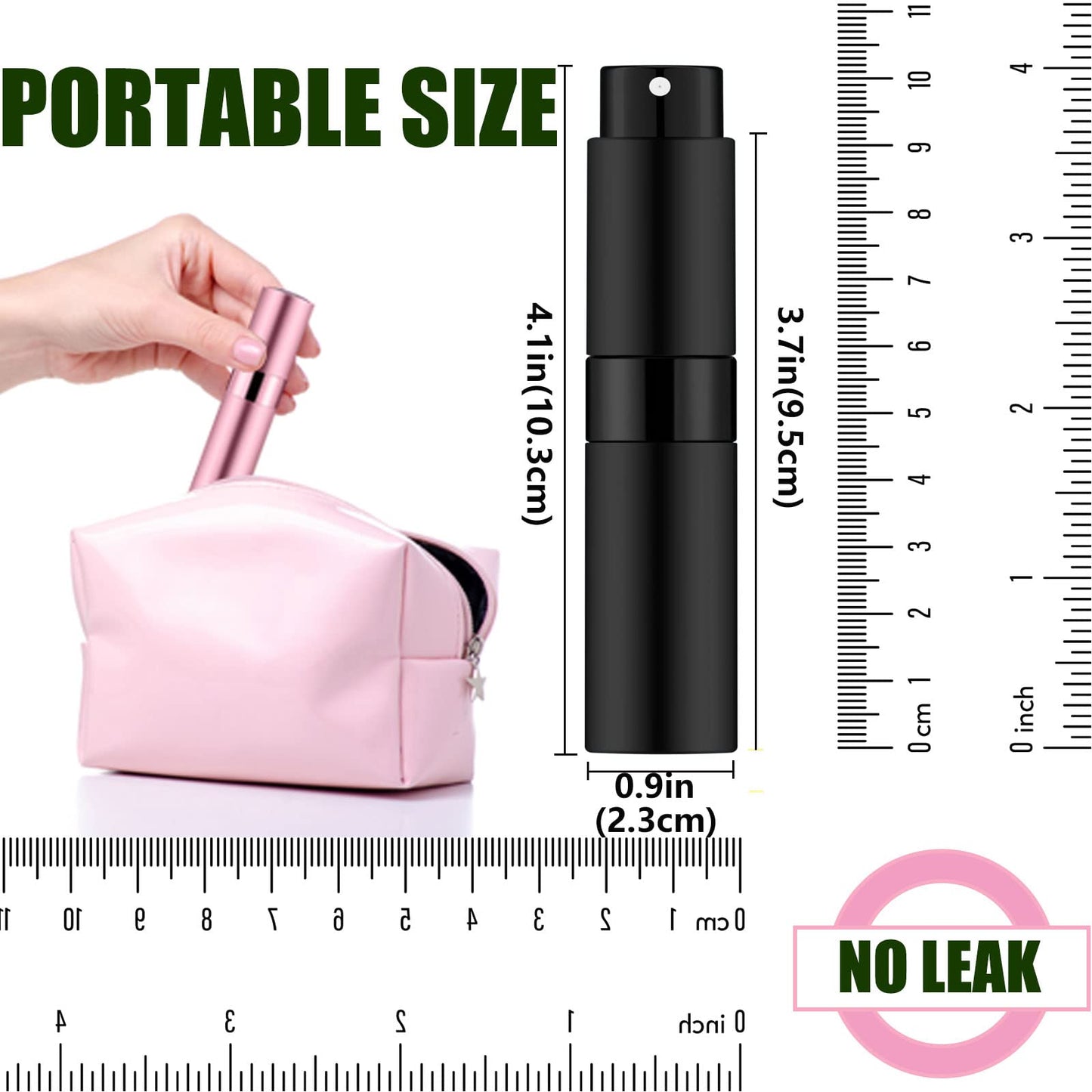 IRON BILL 7 PCS/8ml Portable Mini Perfume Atomizer Bottles, Empty Refillable Spray Bottle with 3 Types of Refill Tools, Pocket Travel Perfume Sample Bottles