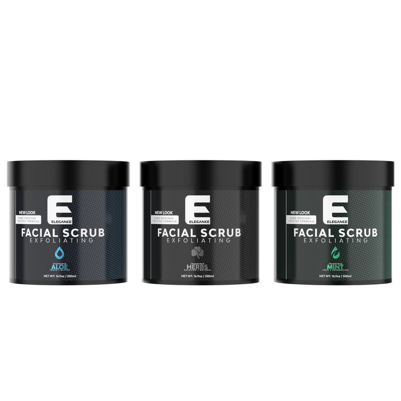 Elegance Natural Face Scrub, 16.9 Oz, Aloe Vera Based Facial Scrub, Exfoliate and Eliminate Impurities for a Healthy and Hydrated Glowing Skin