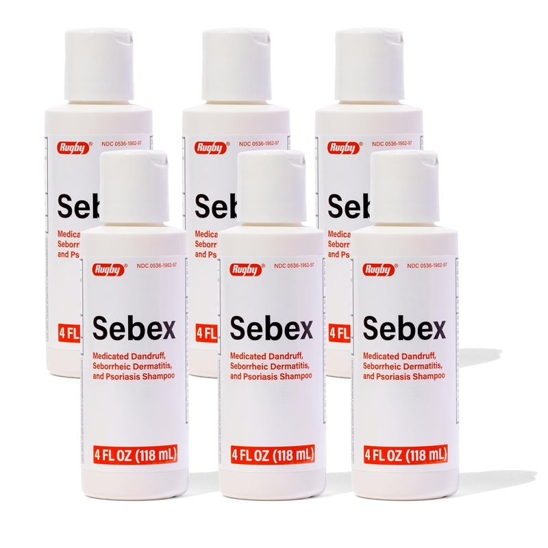 Sebex Medicated Dandruff Shampoo - Effective Treatment for Scalp Flaking | 4 oz (Pack of 6)